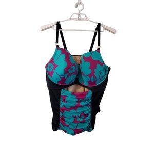 Sophie Theallet for Cacique tankini swimsuit top womens size 46DDD 46 DDD